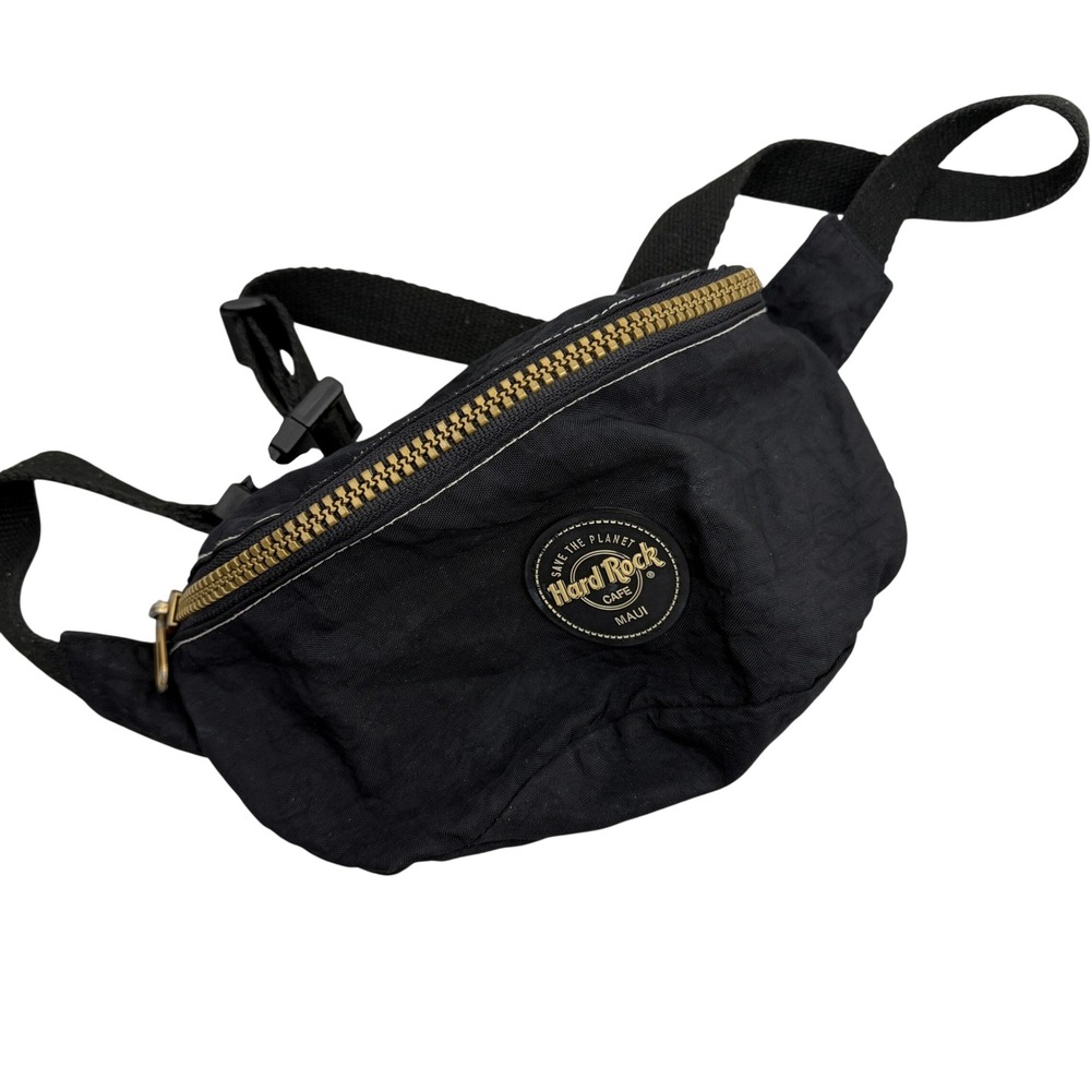 Hard Rock Cafe Bag Unisex Small Black Maui Save The Planet Fanny Pack Festival